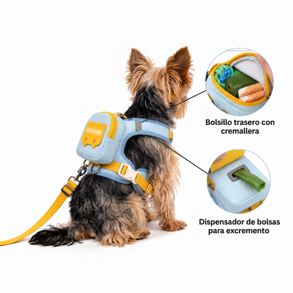Arnes Mochila Perro Vista Lateral