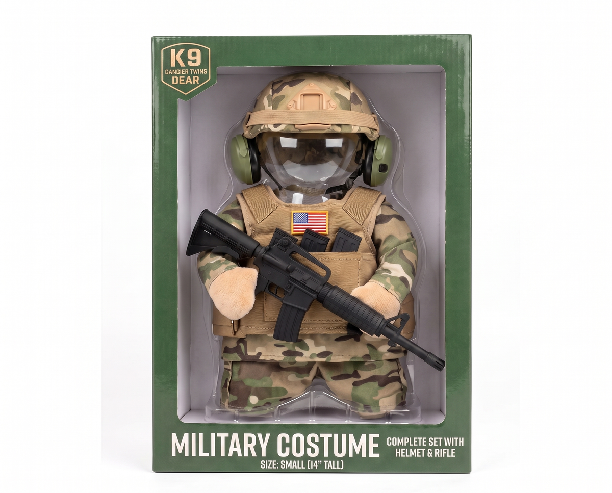 PupForce Military Dog Costume Front View